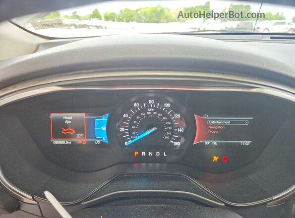 3FA6P0CD5LR171566 2020 FORD FUSION White Instrument cluster view