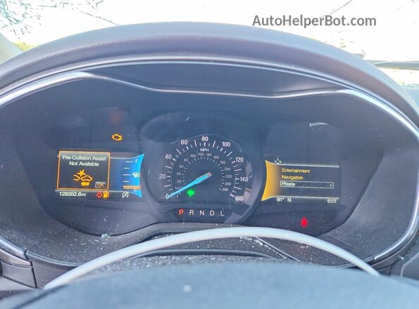 3FA6P0CD7LR250916 2020 FORD FUSION White Instrument cluster view