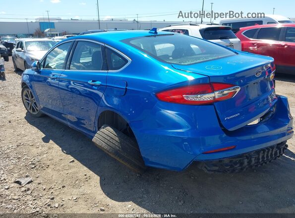 3FA6P0CD8KR117645 2019 FORD FUSION Blue Հետևի ձախ
