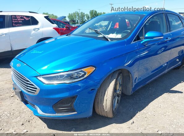 3FA6P0CD8KR117645 2019 FORD FUSION Blue Դիմացի տեսք