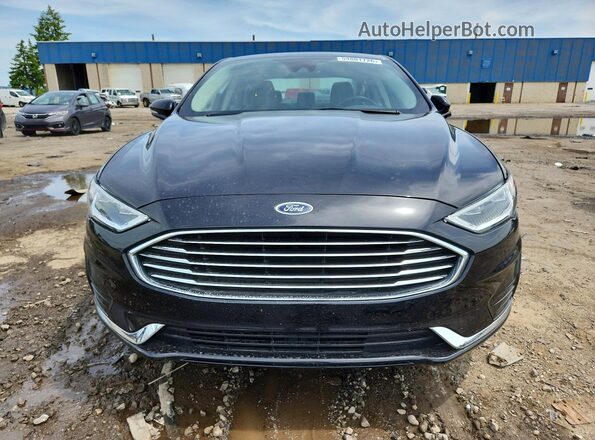 3FA6P0CD9LR258421 2020 FORD FUSION Black Widok z przodu