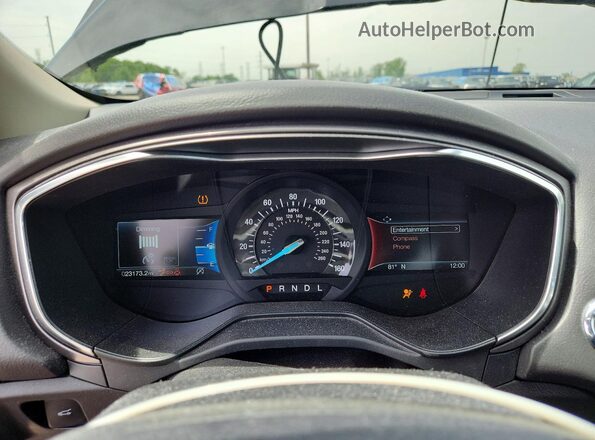 3FA6P0CD9LR258421 2020 FORD FUSION Black Widok zestawu wskaźników