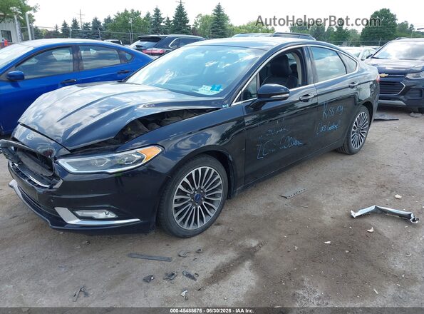 3FA6P0D91HR121023 2017 FORD FUSION Black Vista tres cuartos delantera izquierda