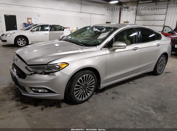 3FA6P0D91JR225355 2018 FORD FUSION Серебряный Передняя левая четверть