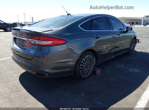 3FA6P0D92JR194116 2018 FORD FUSION Gray Tył prawy