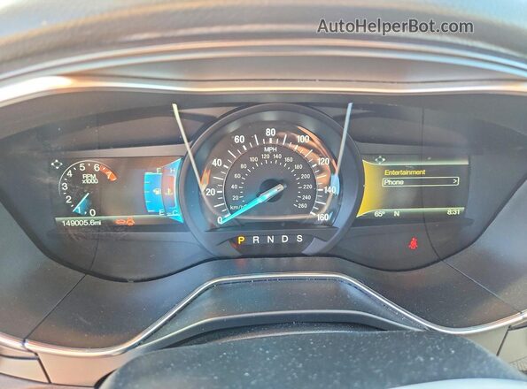 3FA6P0D93JR206161 2018 FORD FUSION Silver Instrument cluster view