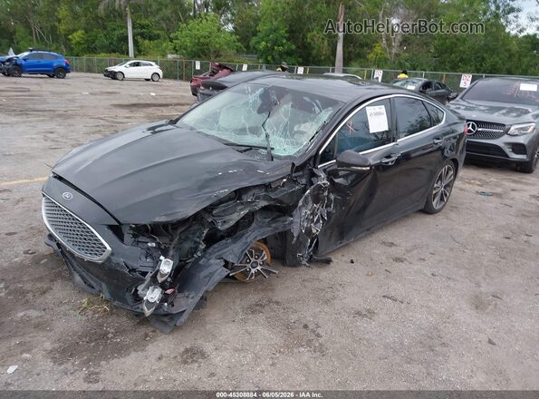 3FA6P0D96LR137193 2020 FORD FUSION Black წინა მარცხენა ხედი სამი მეოთხედიდან