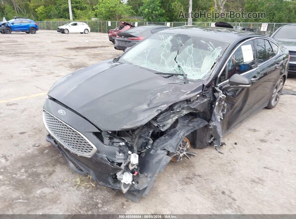3FA6P0D96LR137193 2020 FORD FUSION Black წინა ხედი