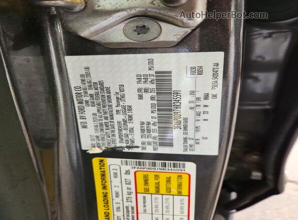 3FA6P0D97HR345591 2017 FORD FUSION Gray 