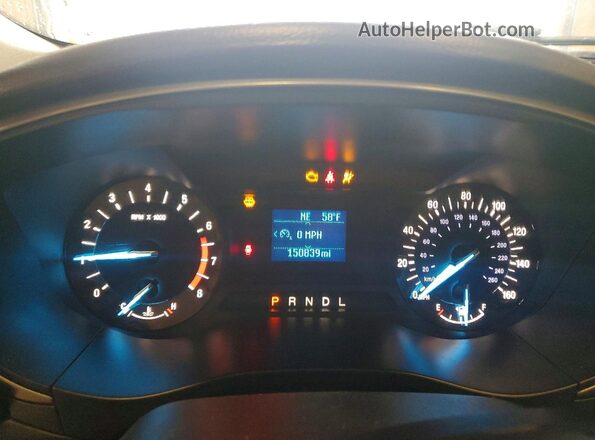 3FA6P0G70HR140835 2017 FORD FUSION Синий Вид щитка приборов