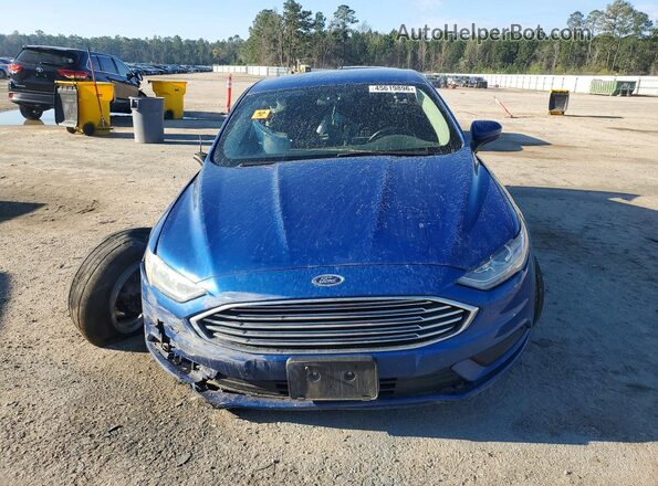 3FA6P0G70JR281801 2018 FORD FUSION Синий Вид спереди