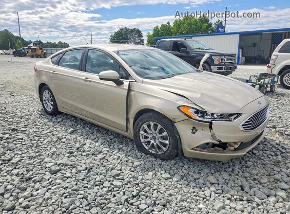 3FA6P0G71HR103017 2017 FORD FUSION Beige Front right