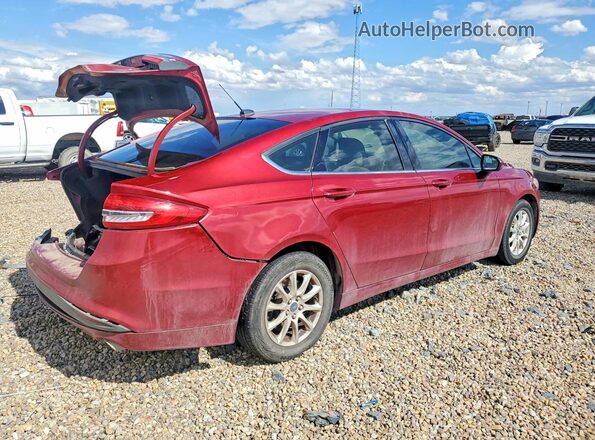 3FA6P0G72JR284747 2018 FORD FUSION Maroon Rear right