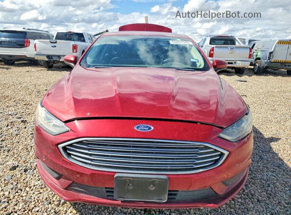 3FA6P0G72JR284747 2018 FORD FUSION Maroon Front view