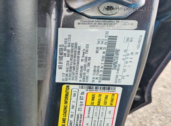 3FA6P0G72LR169987 2020 FORD FUSION Серый 