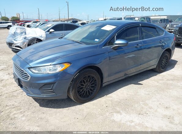 3FA6P0G75KR268236 2019 FORD FUSION Синий Передняя левая четверть