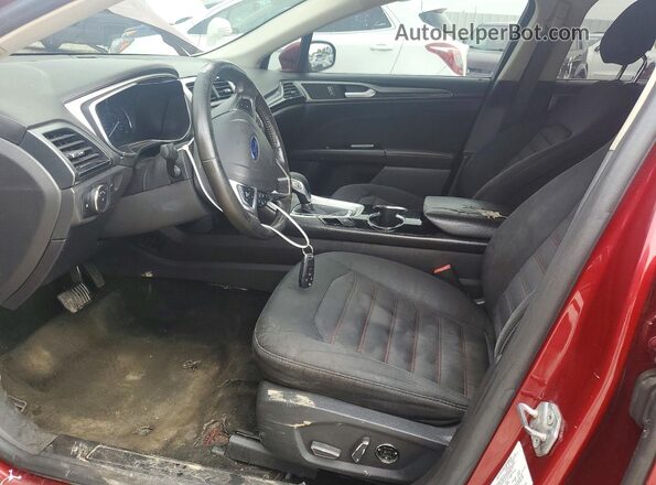 3FA6P0H71GR192083 2016 FORD FUSION Red Вид салону спереду