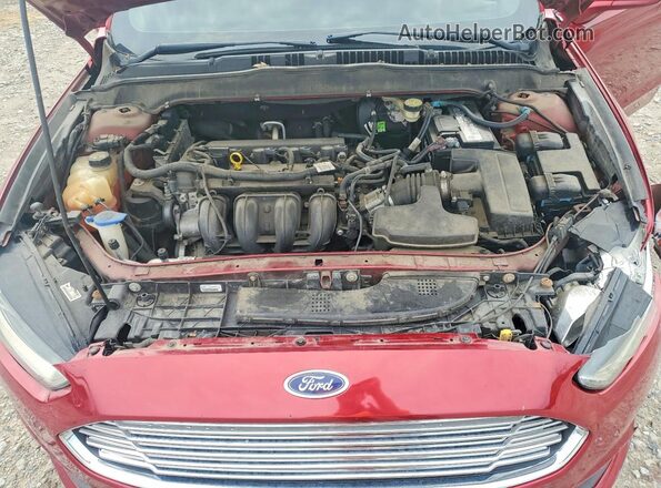 3FA6P0H71GR192083 2016 FORD FUSION Red Вид задньої частини салону
