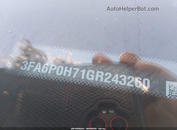 3FA6P0H71GR243260 2016 FORD FUSION Silver ძრავის განყოფილების ხედი