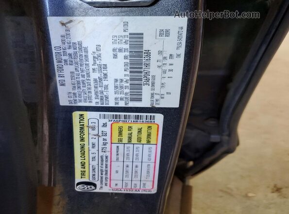 3FA6P0H71HR163684 2017 FORD FUSION Charcoal 