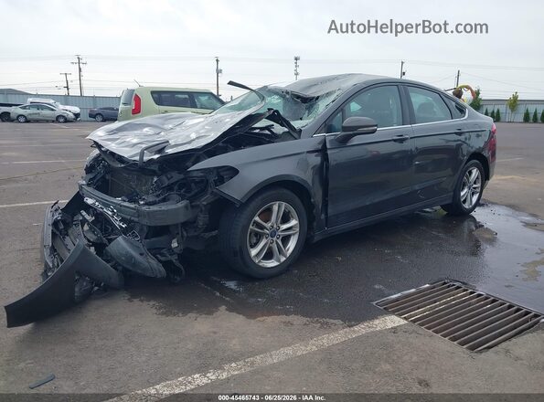 3FA6P0H71JR221878 2018 FORD FUSION Gray Przód lewy
