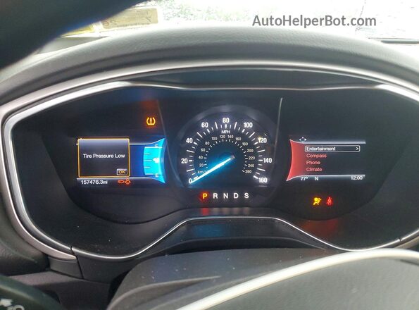 3FA6P0H72GR379588 2016 FORD FUSION Blue Instrument cluster view