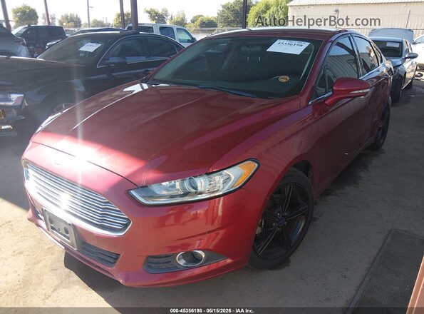 3FA6P0H72GR386699 2016 FORD FUSION Красный Передняя левая четверть