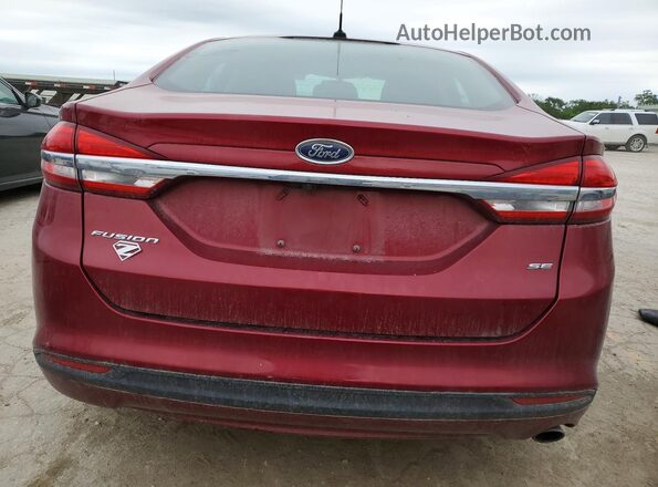 3FA6P0H73HR200749 2017 FORD FUSION Красный Вид сзади