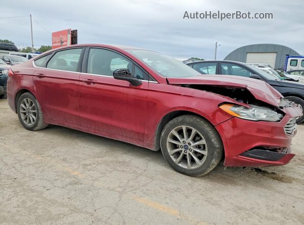 3FA6P0H73HR200749 2017 FORD FUSION Красный Передняя правая четверть