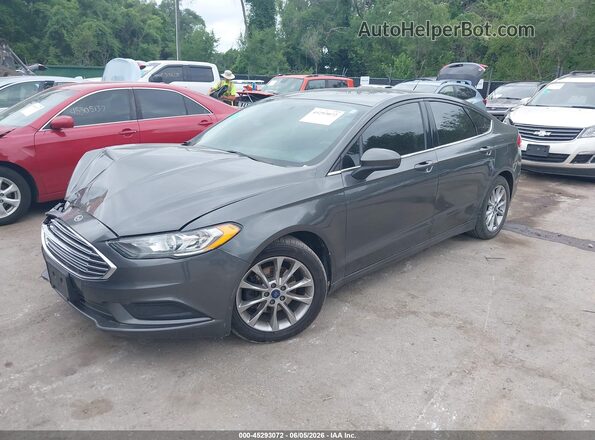 3FA6P0H73HR239308 2017 FORD FUSION Gray Առջևի ձախ երեք քառորդ տեսարան