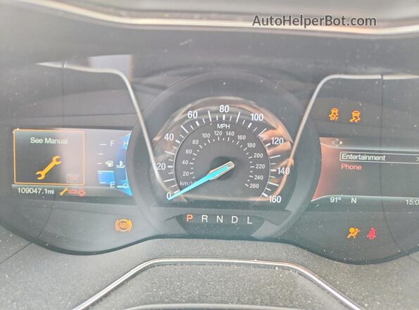 3FA6P0H73HR412552 2017 FORD FUSION Black Вид щитка приладів