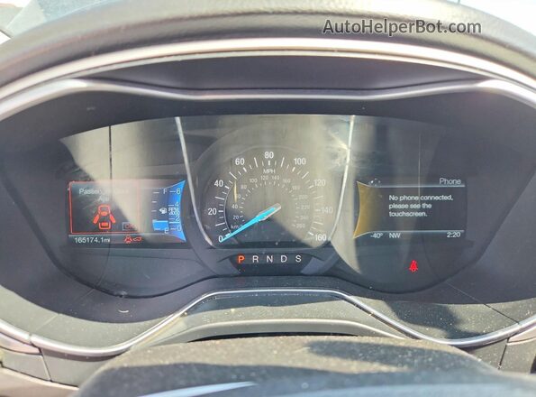 3FA6P0H74GR120844 2016 FORD FUSION Black Սարքավորումների վահանակի տեսք