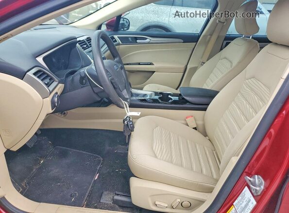 3FA6P0H74GR132783 2016 FORD FUSION Red Front interior view