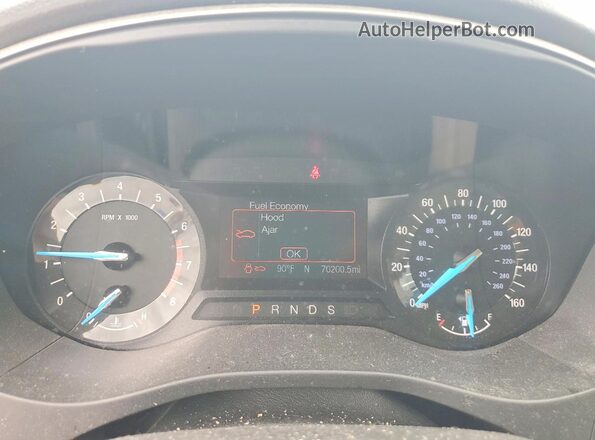 3FA6P0H74GR132783 2016 FORD FUSION Red Instrument cluster view