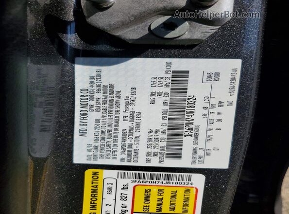 3FA6P0H74JR180324 2018 FORD FUSION Gray Շարժիչի բաժամունքի տեսք