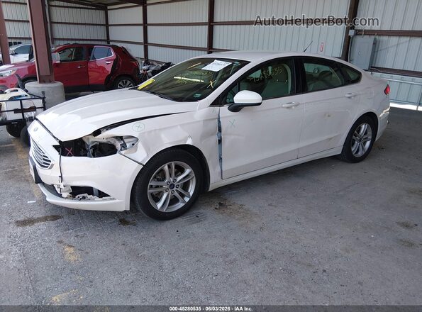 3FA6P0H74JR192070 2018 FORD FUSION Белый Передняя левая четверть