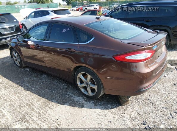 3FA6P0H75GR237302 2016 FORD FUSION Brown Rear left