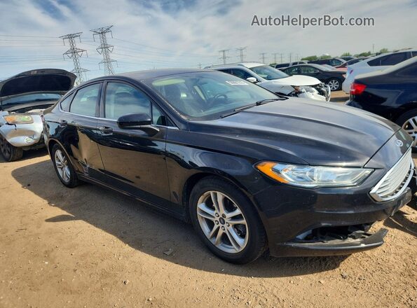 3FA6P0H75JR113344 2018 FORD FUSION Черный Передняя правая четверть