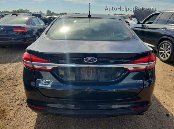 3FA6P0H75JR113344 2018 FORD FUSION Черный Вид сзади