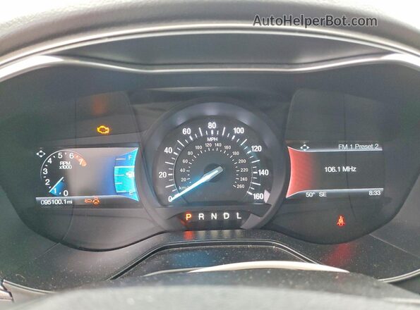 3FA6P0H75LR129126 2020 FORD FUSION White Вид щитка приладів