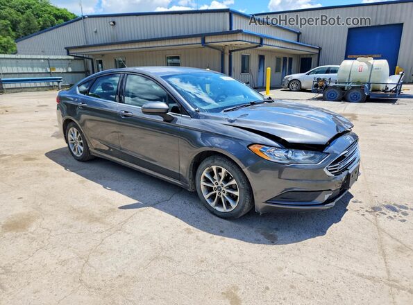 3FA6P0H76HR200048 2017 FORD FUSION Серый Передняя правая четверть