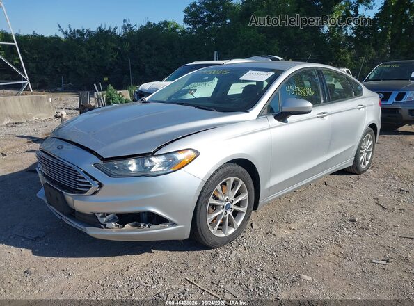 3FA6P0H76HR359247 2017 FORD FUSION Silver წინა მარცხენა ხედი სამი მეოთხედიდან
