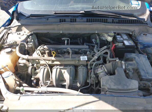 3FA6P0H76HR412528 2017 FORD FUSION Blue Вид ззаду
