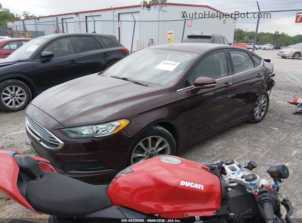 3FA6P0H76HR415316 2017 FORD FUSION Бордовый Передняя левая четверть
