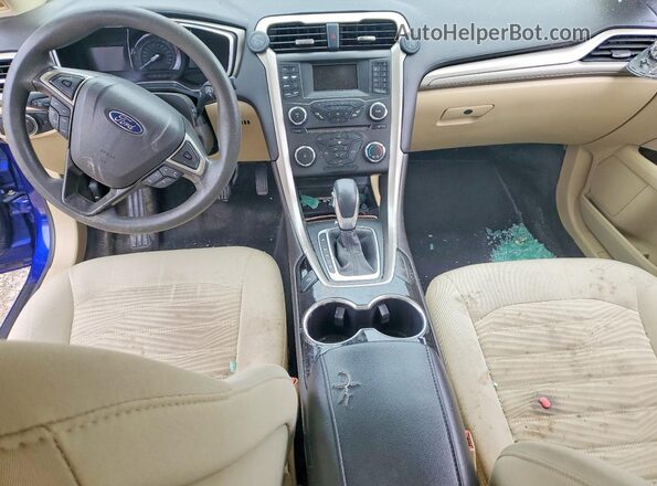 3FA6P0H78GR262579 2016 FORD FUSION Blue Vista del salpicadero