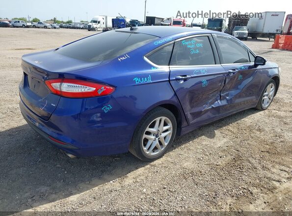 3FA6P0H78GR393544 2016 FORD FUSION Blue Задня права чверть