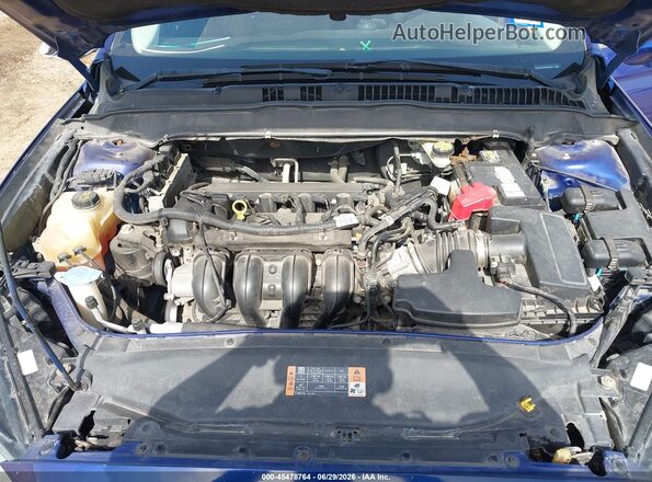 3FA6P0H78GR393544 2016 FORD FUSION Blue Вид ззаду