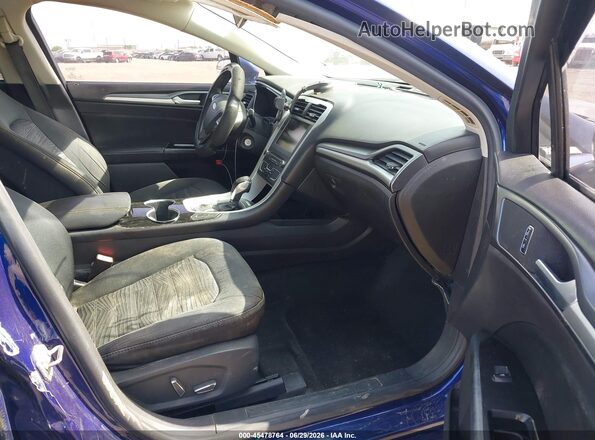 3FA6P0H78GR393544 2016 FORD FUSION Blue Вид салону спереду