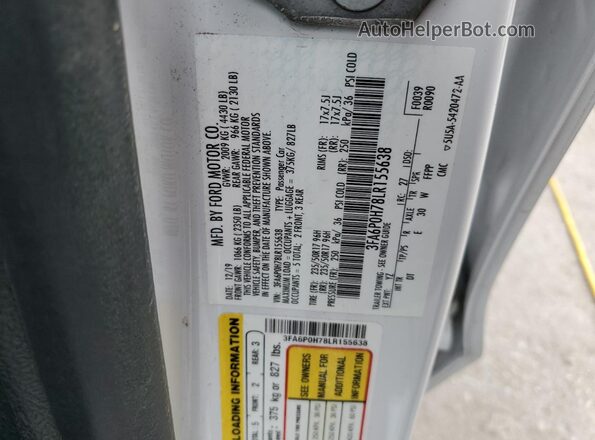 3FA6P0H78LR155638 2020 FORD FUSION Белый Вид подкапотного пространства