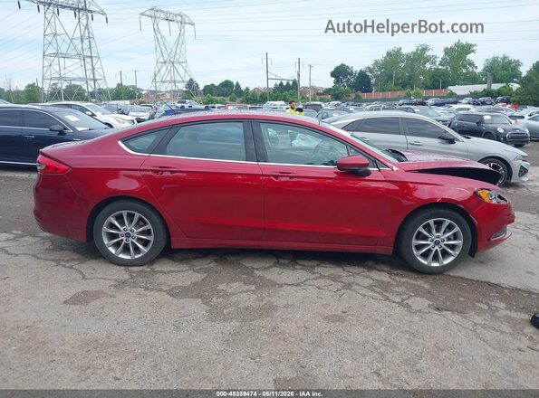 3FA6P0H79HR363129 2017 FORD FUSION Red Սալոնի հետևի տեսք